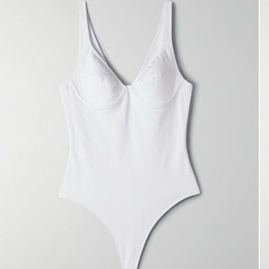 White Aritzia bodysuit